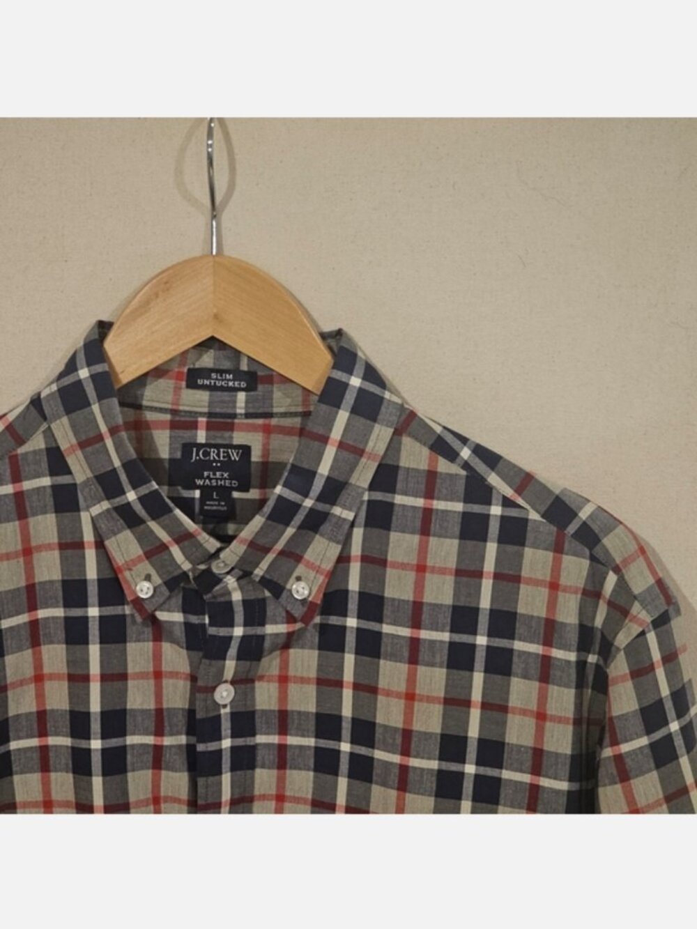 J. Crew Slim Fit Untucked Button Down L